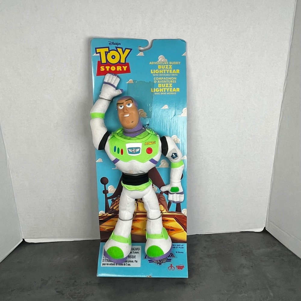 Disney Toy Story Thinkway Adventure Buddy 12" Buzz Lightyear Plush VTG Toy READ